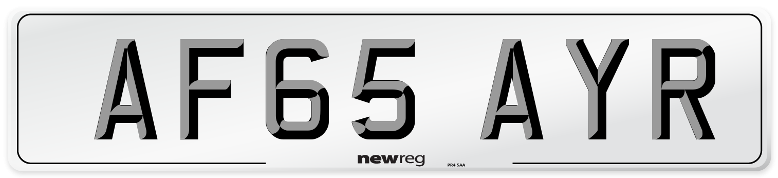 AF65 AYR Number Plate from New Reg